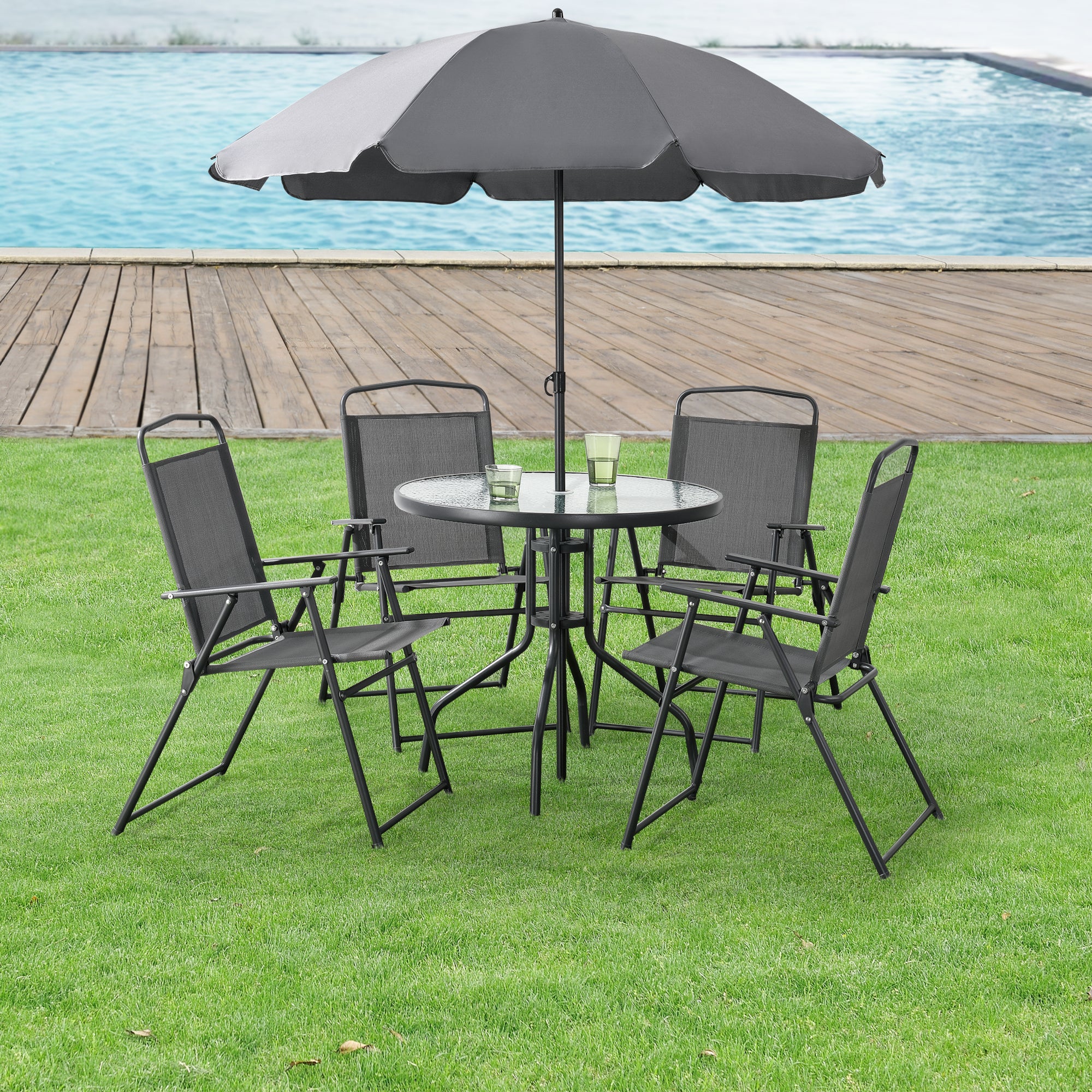 Set Di 2 Tappi E Anelli In Silicone Trasparente Per Ombrellone – Per Tavoli Da Patio, Vetro E Legno – Diametro 5,1 Cm