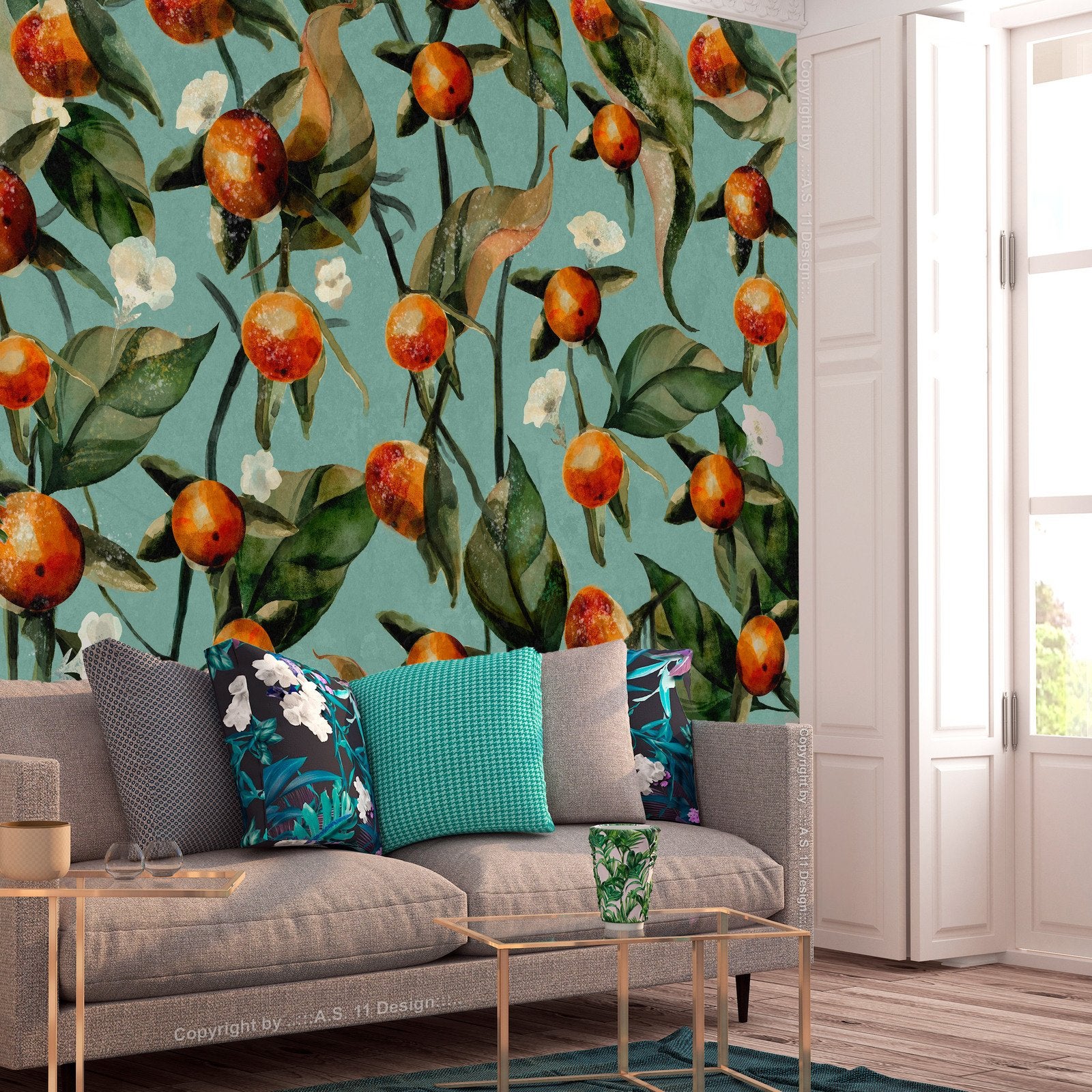 Papier peint Orange Grove - 250 x 175 cm | Leroy Merlin
