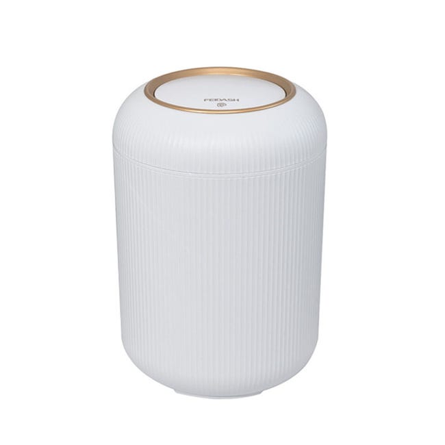 GarveeHome Pattumiera 8 Litri Con Pedale – Coperchio Silenzioso, Bianca