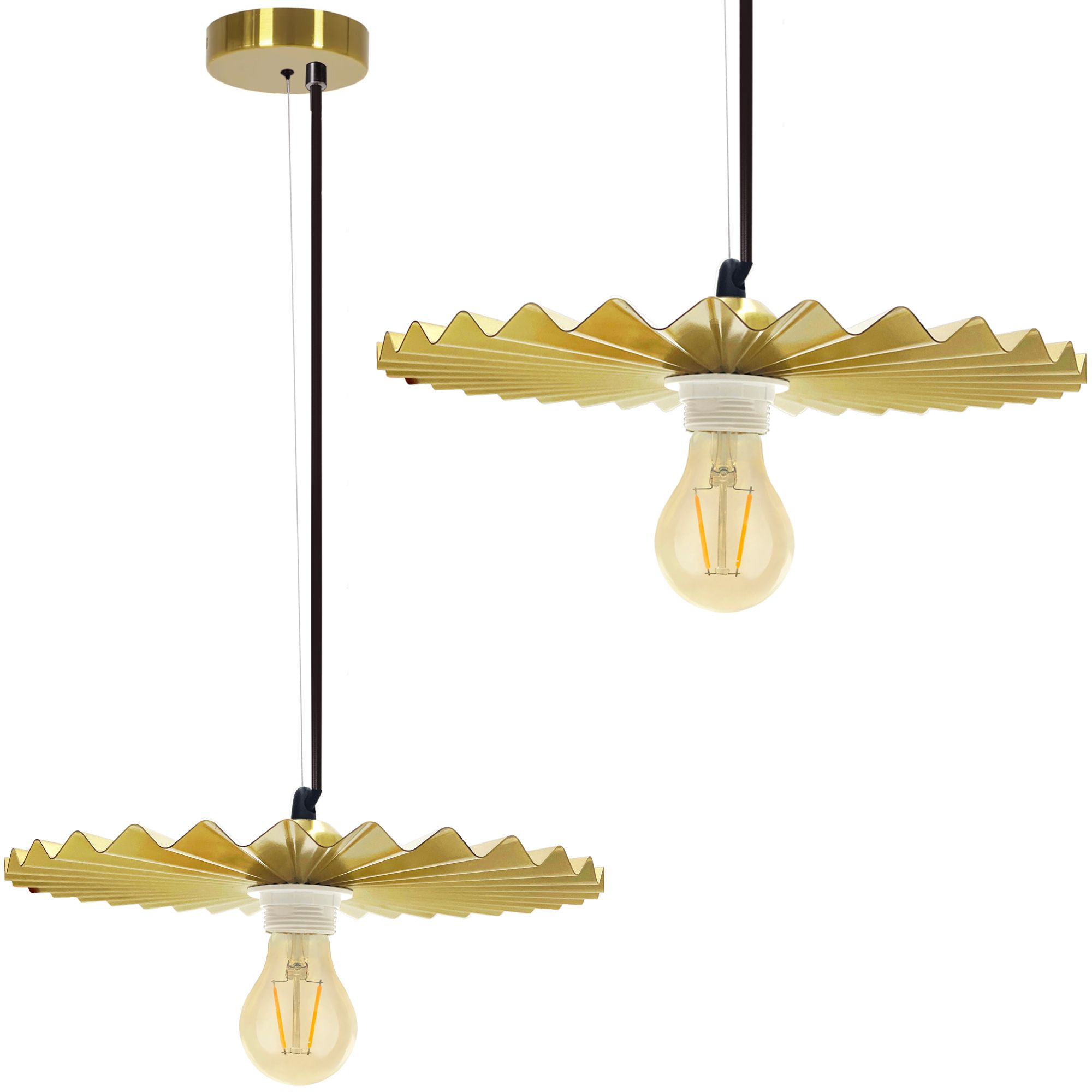 Lampa Sufitowa Wisząca Toolight App1453-1Cp Złoty 30Cm