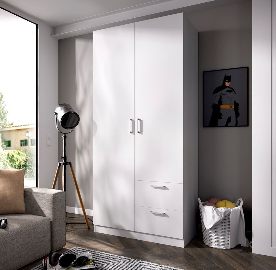 MAXI Armario 2 puertas 2 cajones blanco - 2