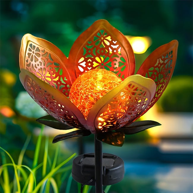SunCatcher Ornamenti Decorativi da Giardino Incandescente Fiore di Loto SunCatcher Ornamenti Decorativi da Giardino Incandescente Fiore di Loto