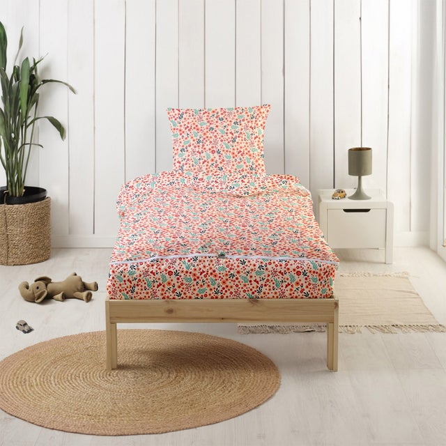Rechange Caradou® Fleurs (sans couette) - Couchage enfant prêt à dormir - 90x190cm