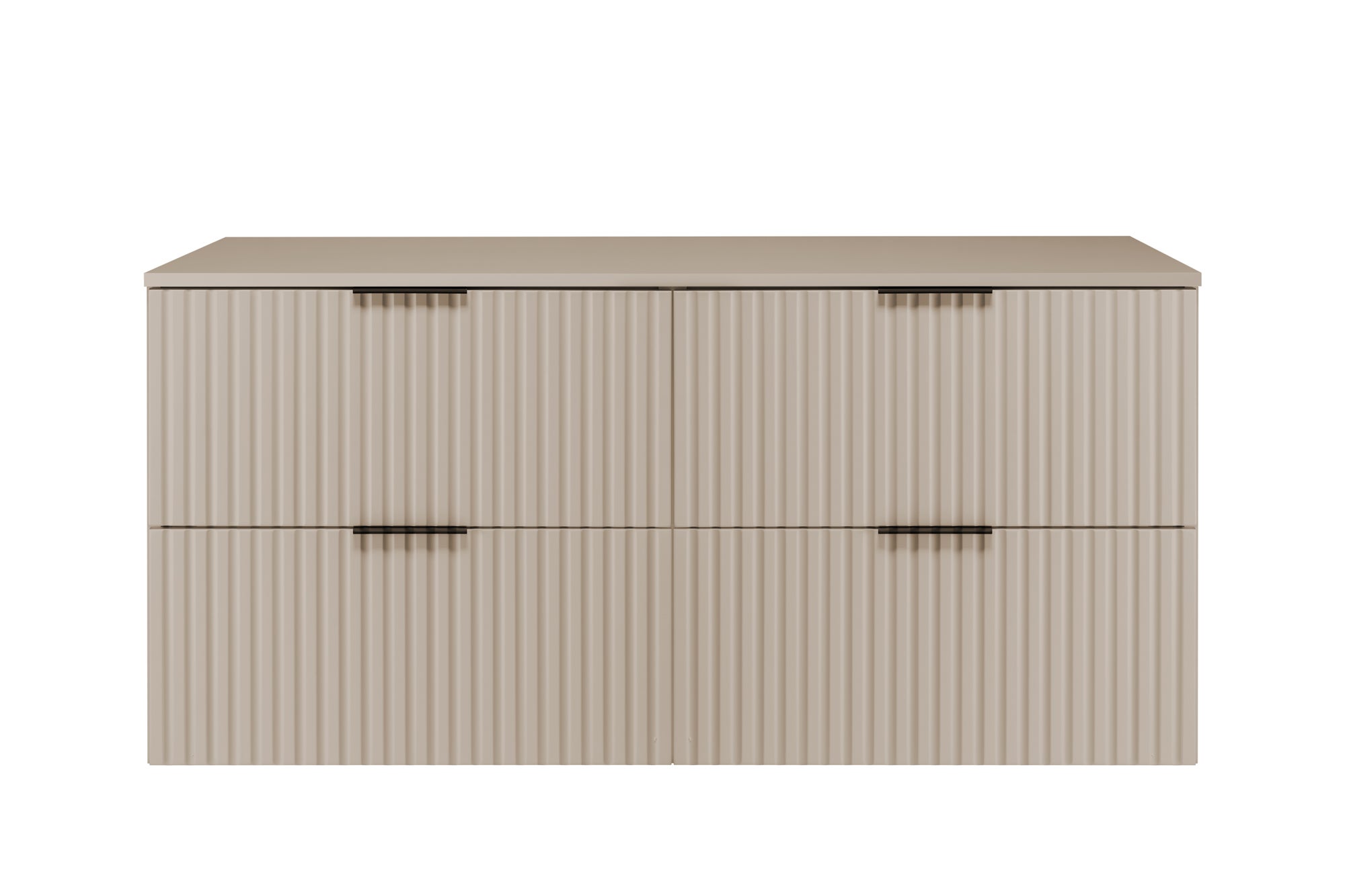 Meuble de salle de bain à suspendre avec le plan FLOW cachemire 120 cm - 4