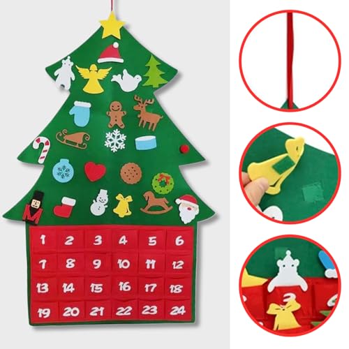 Calendario Dell'Avvento Natalizio In Feltro Da Appendere Alla Parete Con Tasche 24 Giorni Grigio Riutilizzabile 90936405 Calendario Dell'Avvento Natalizio In Feltro Da Appendere Alla Parete Con Tasche 24 Giorni Grigio Riutilizzabile 90936405