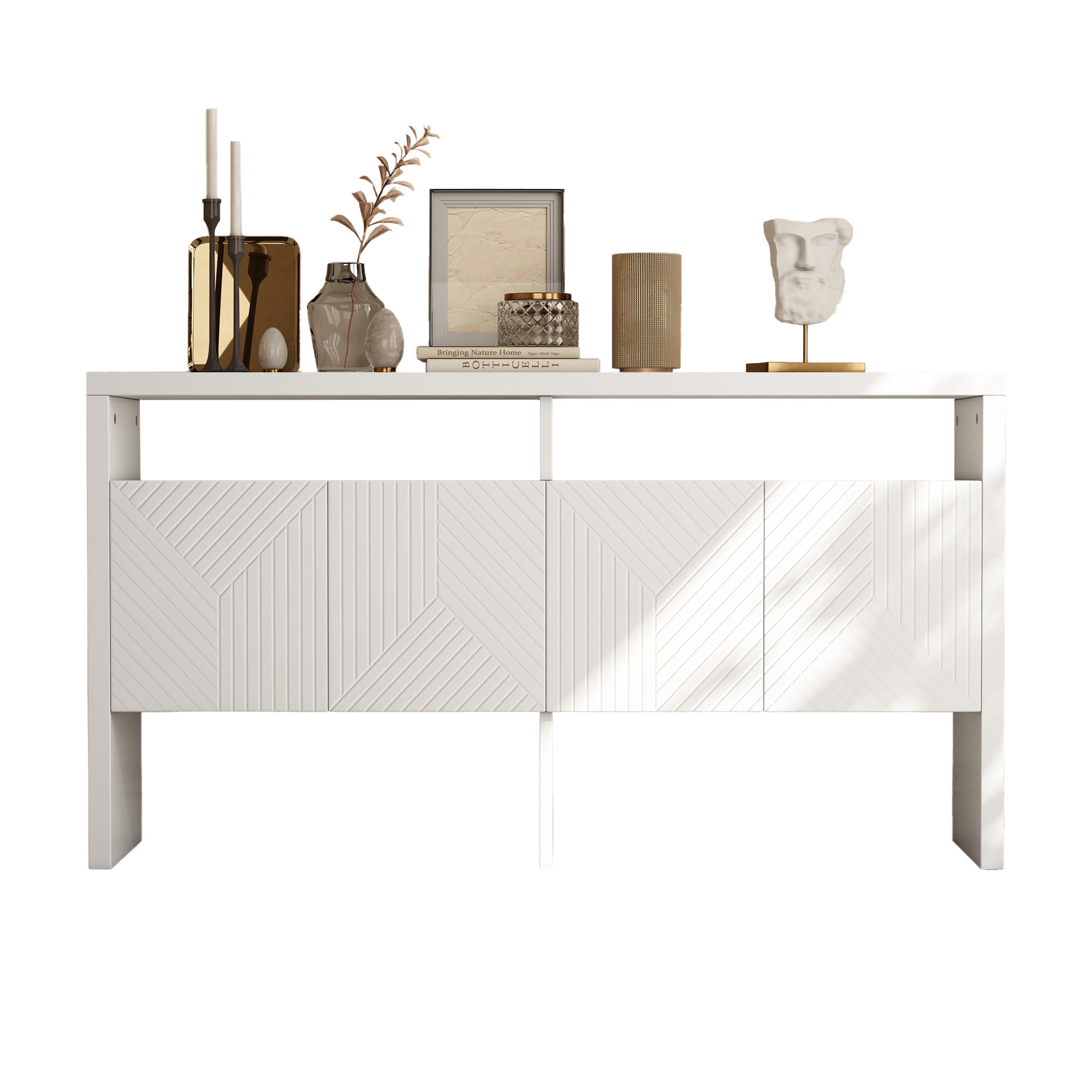 Commode / buffet / meuble d'entrée avec 2 compartiments ouverts et 4 ...