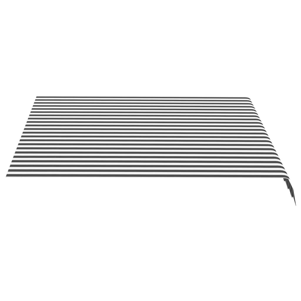 vidaXL Tessuto di Ricambio per Tenda da Sole Antracite e Bianco 300x250 cm Poliestere - 3