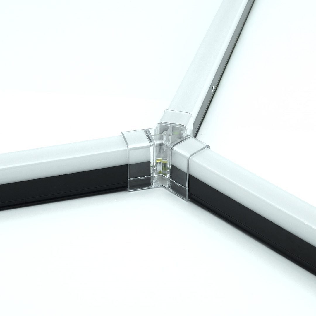 Lampa sufitowa LED HEXAGON 322W neutralna 30360lm aluminium czarno-biała wym:4x229x315cm IP20 IdeaLED - 7