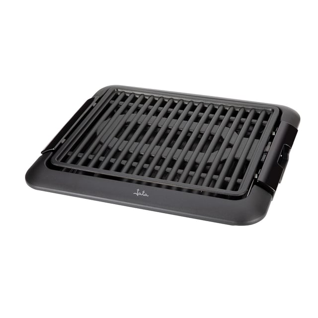 Jata Barbecue elettrico per interni, senza fumi o odori, completamente rimovibile, Vassoio per raccogliere le salse, Facile da pulire, Antiaderente, N