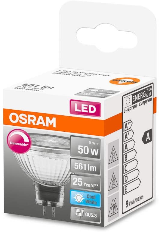 Spot mr16 led 36 verre variable 8w gu5.3 561lm frd bte 1 OSRAM - 7