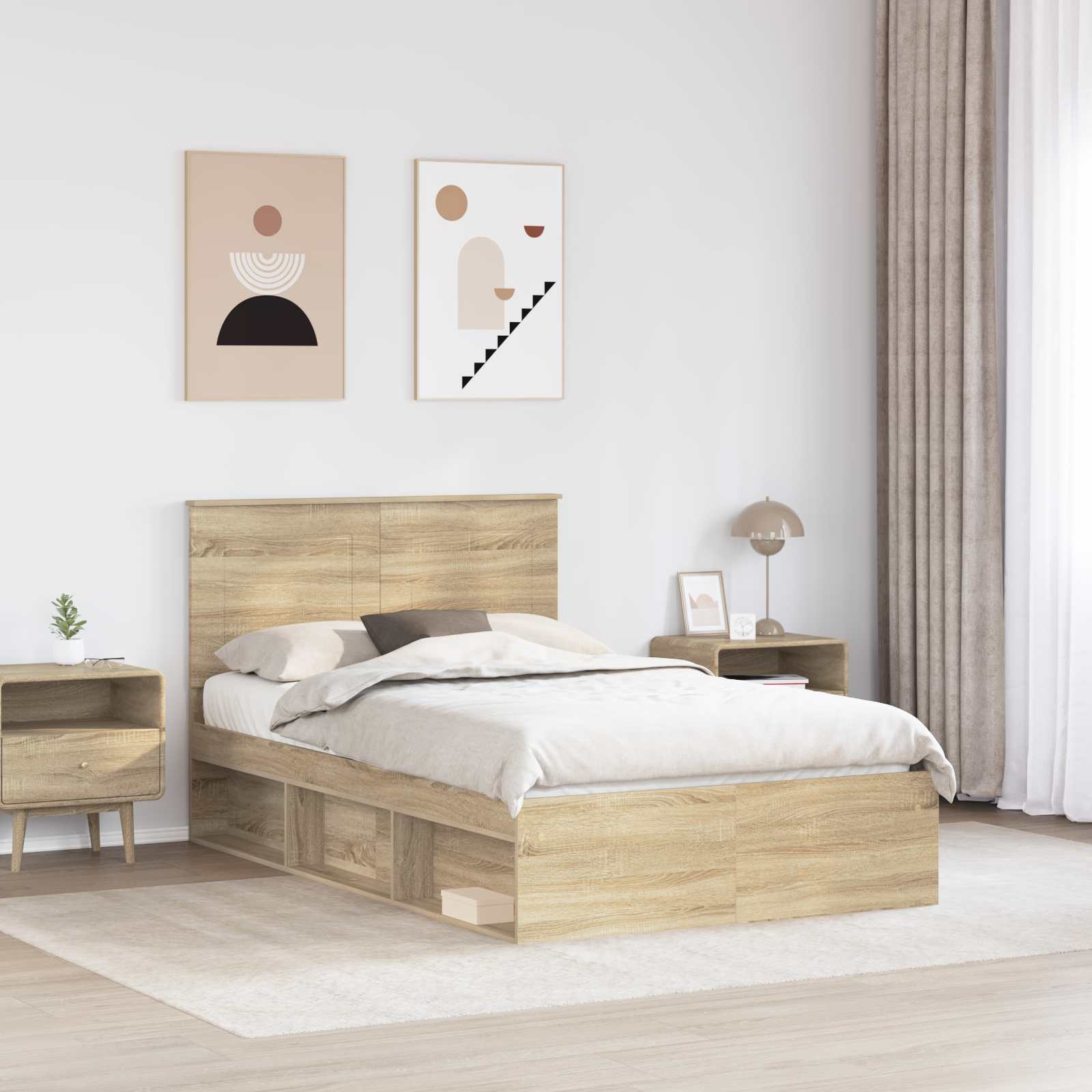 Cadre de lit 120 x 200 cm pin massif - 3