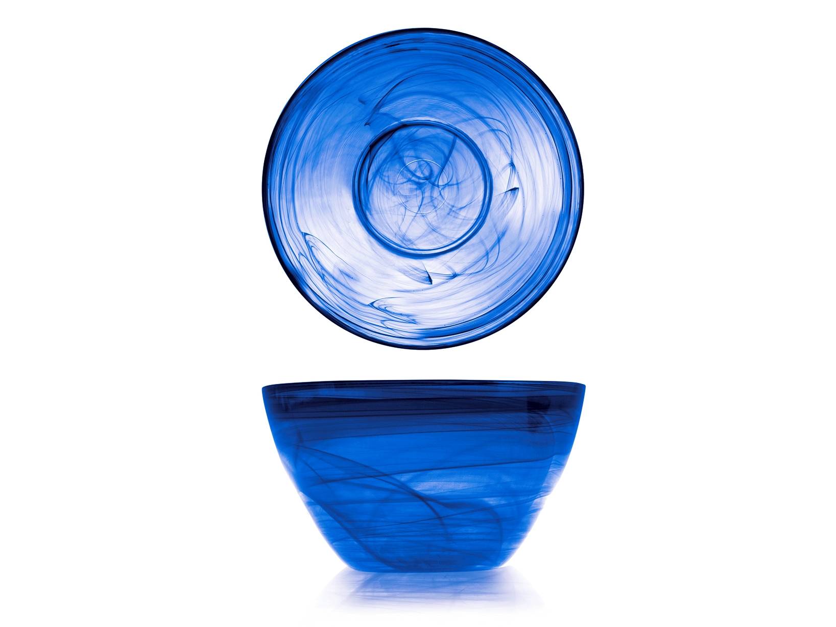 Coppa In Pasta Di Vetro Alabastro - Blu Cobalto, Diametro 24 Cm, Lavabile In Lavastoviglie - Foto 10