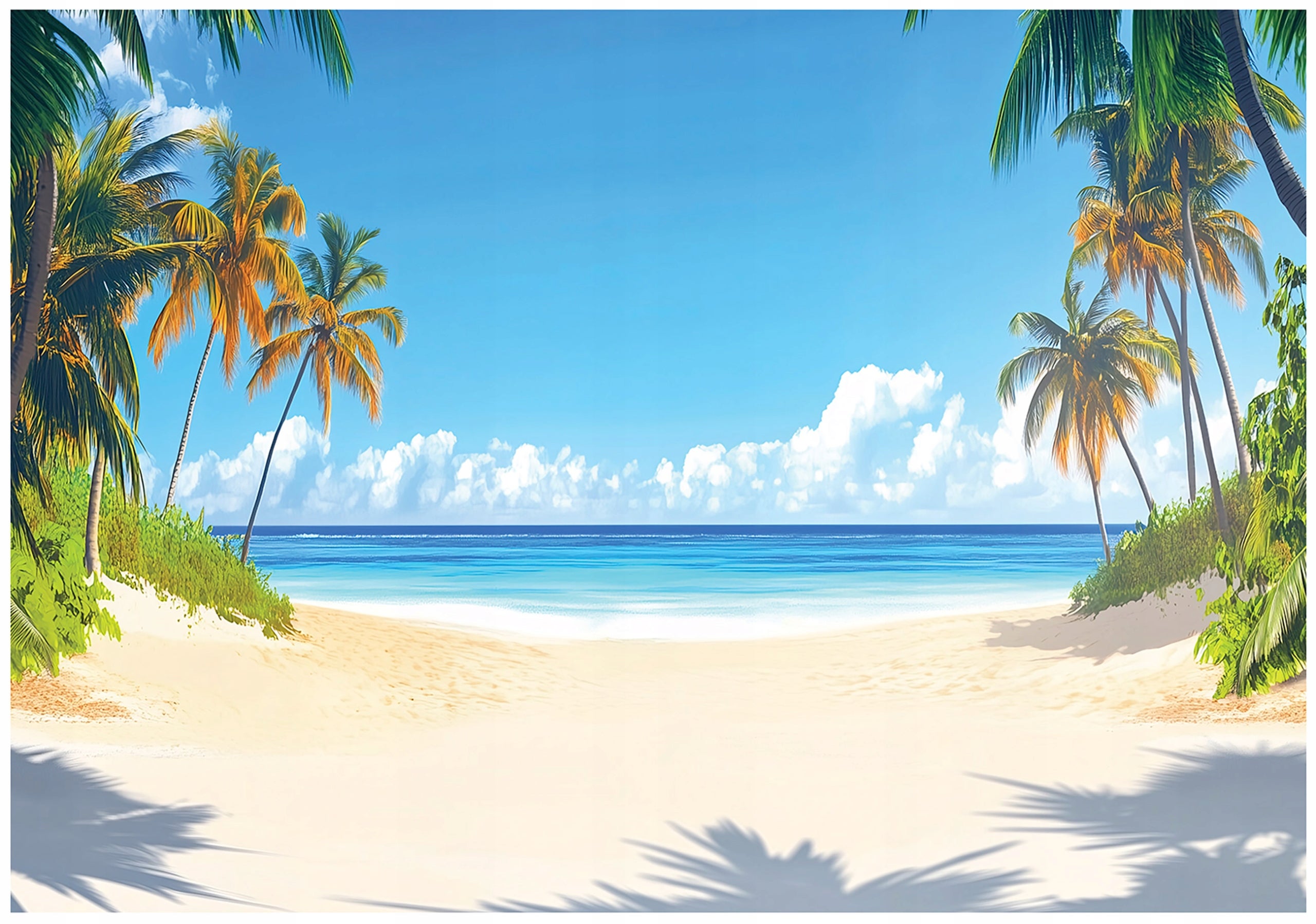 Fototapeta Plaża Palmy Krajobraz Ocean 250x175 cm Tapeta Do Sypialni Salonu Kuchni Na Flizelinie