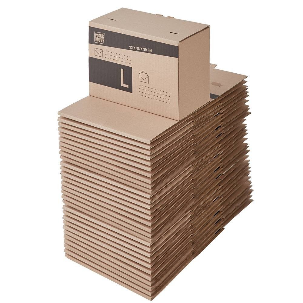 Lot De 20 Caisses Carton D'emballage - Dimensions 480 X 255 X 430 Mm, Neuf