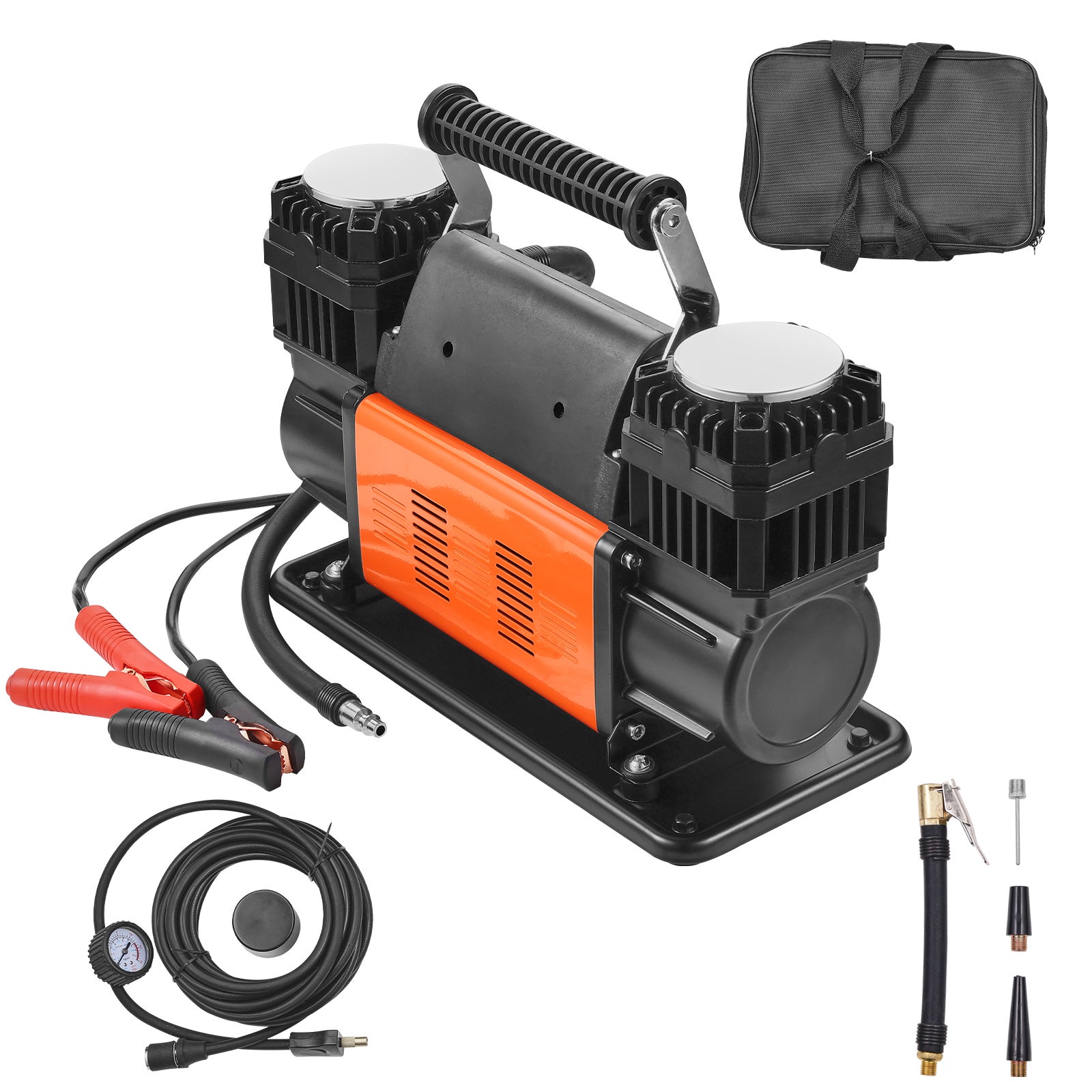 10.6CFM Kompresor powietrza Pompka do opon Dwucylindrowa pompa powietrza 12V 150PSI VEVOR