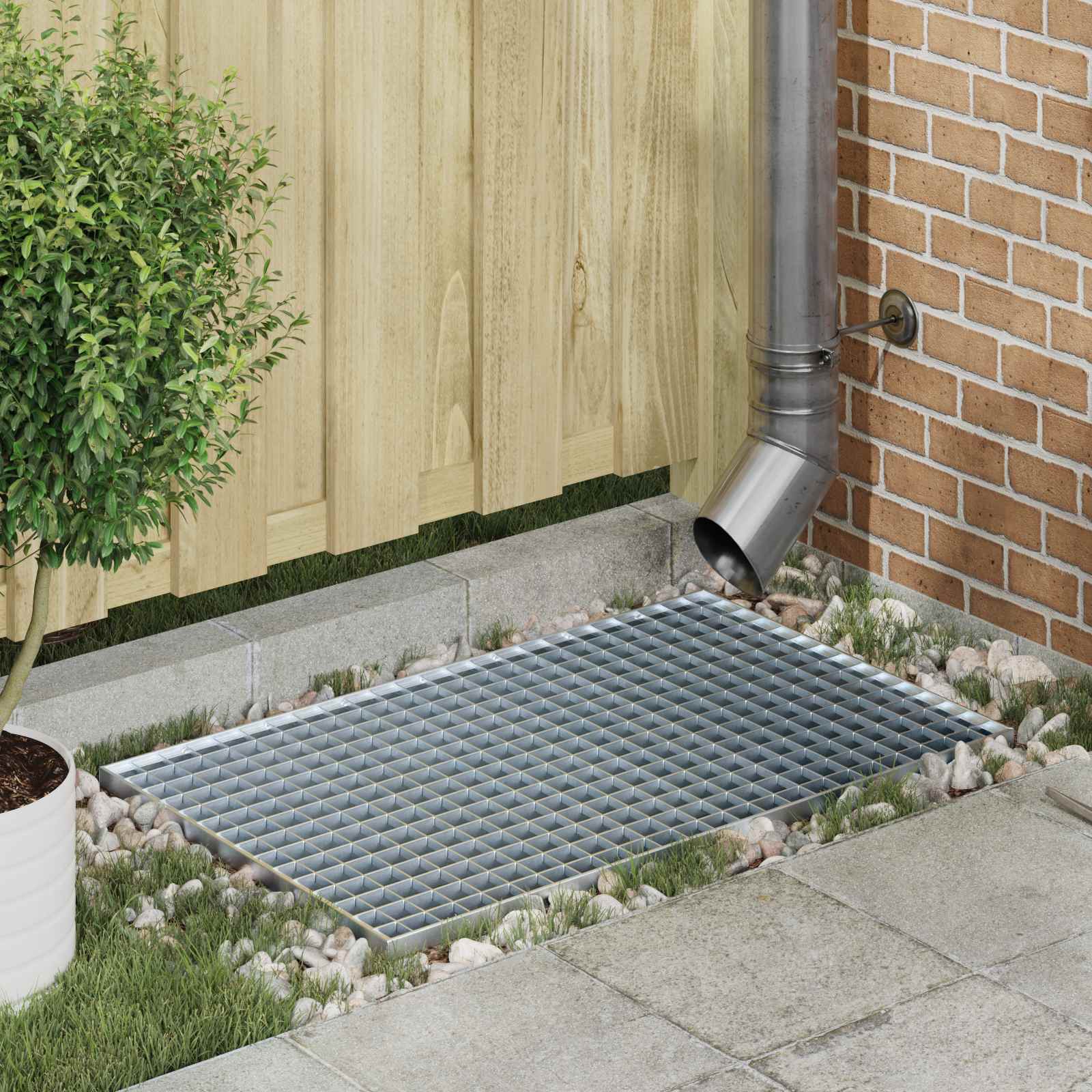 Vidaxl Rejilla 80 X 50 X 2 Cm Plateado , Leroy Merlin