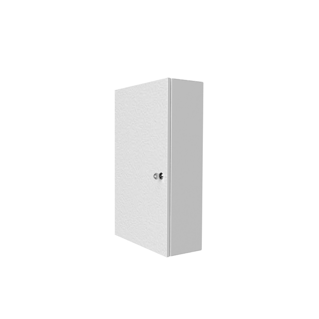 Coffret d'habillage ATOLE 13 modules en acier blanc avec serrure à clef - H 54 x L 34 x P 14 cm - Réf. RCH100GSS
