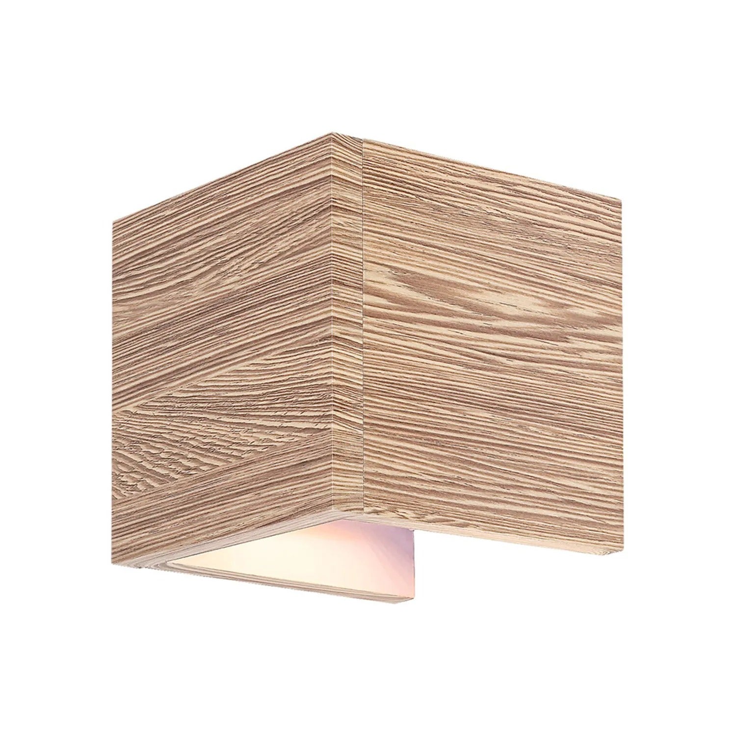 Kinkiet LED Cinnamon dąb-biały 7W Ciepła biel 340lm drewno wym:12,5x12,5x12,5cm IP20 Rabalux