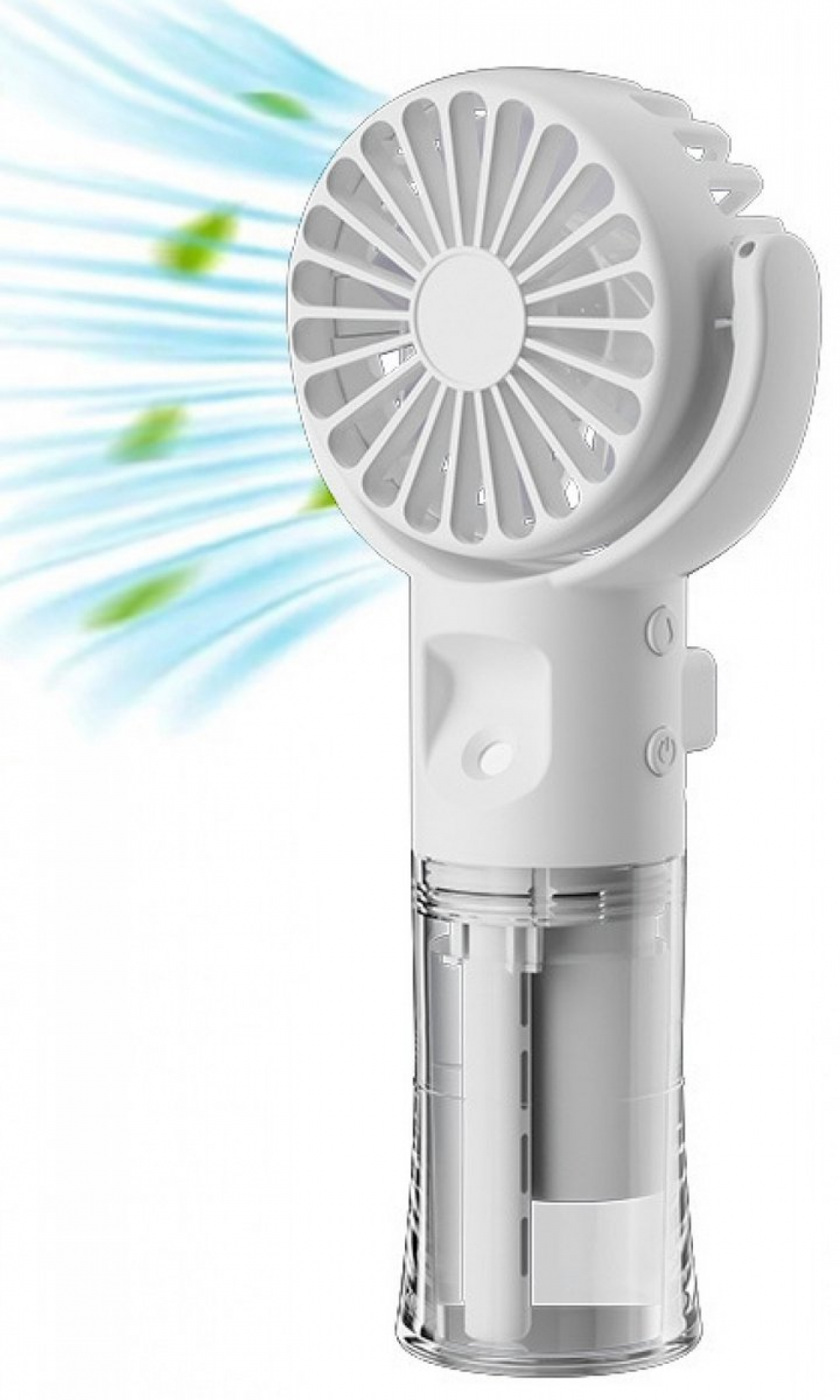 Przenośny wentylator - Wentylator z mgiełką wodną - Mini przenośny wentylator - Akumulatorowy - Biały