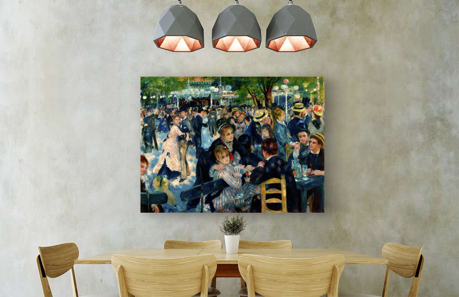 Peinture, impression sur toile - Pierre-Auguste Renoir, Danse au Moulin de la Galette - 70x50 cm - 2