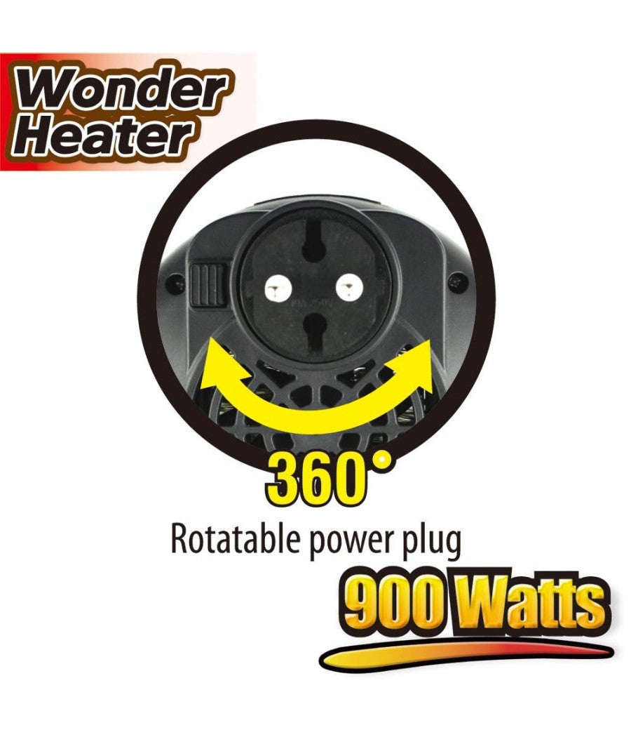 Trade Shop - Stufa Elettrica Portatile 900w Wonder Heater Portatile Regolabile Da 15° A 32°c - - 5