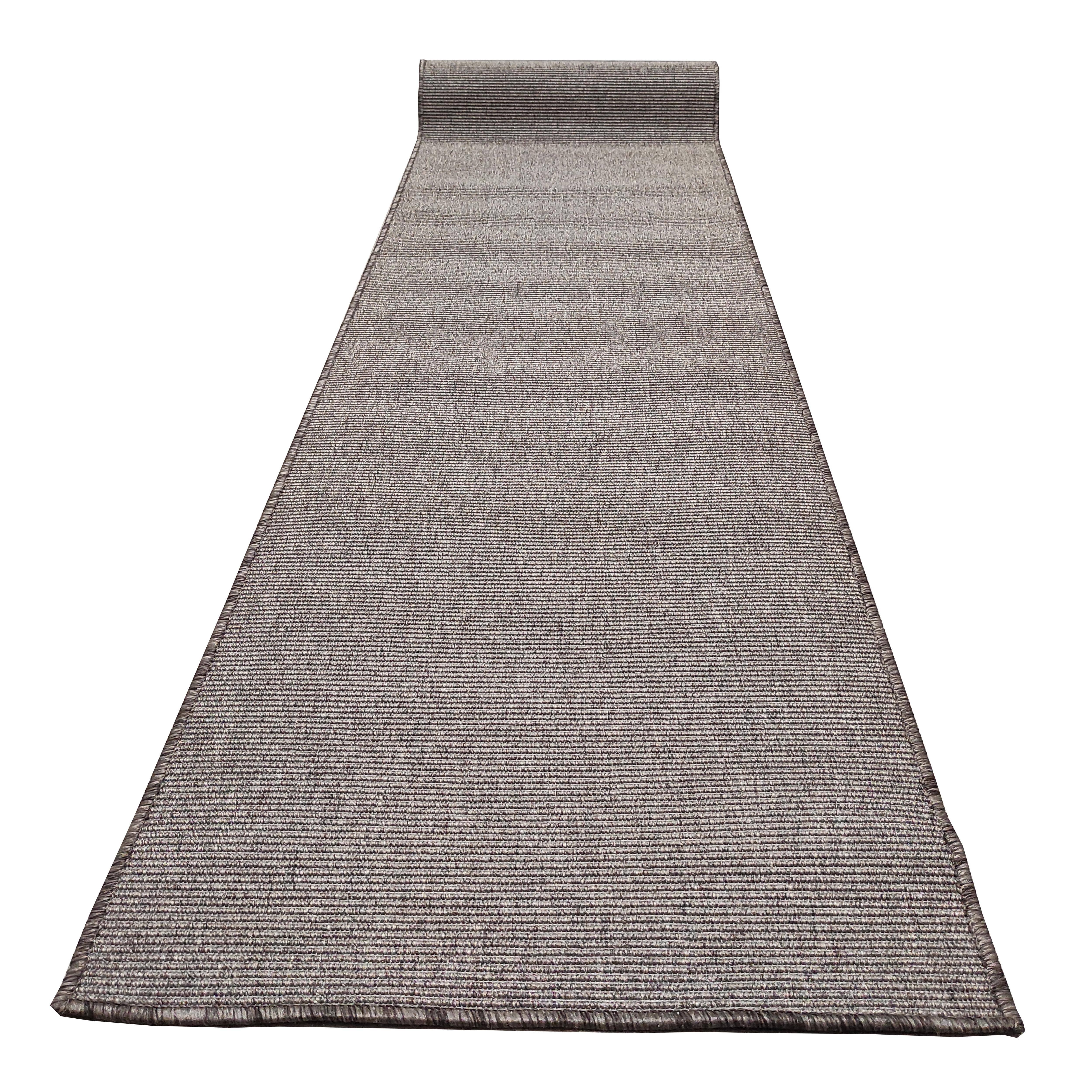 Alfombra rustic 3815, alfombras tadi & imperio 1979, exterior, fibra sintética sin pelo, color gris-taupe, 70x250 cm