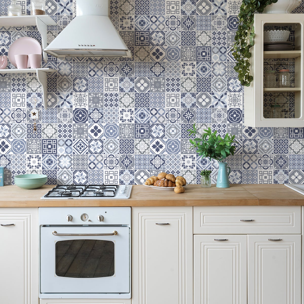 Carrelage Adhésif Mural 3D 30x30 Cm - Lot De 20 Pièces - Résistant Chaleur Et Eau - Pour Cuisine Et Salle De Bain - Pose Facile