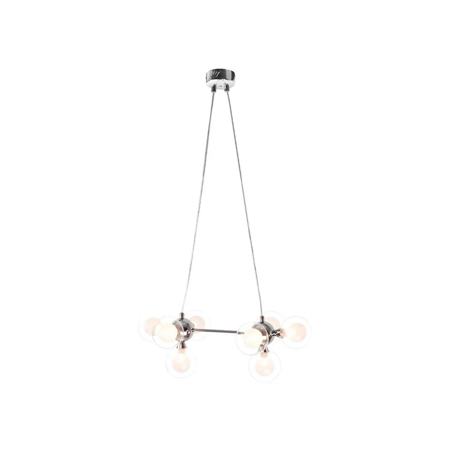 Lampa wisząca Briella chromowana biała 8xG9x15W metal wym:93x58x9cm IP20 Rabalux