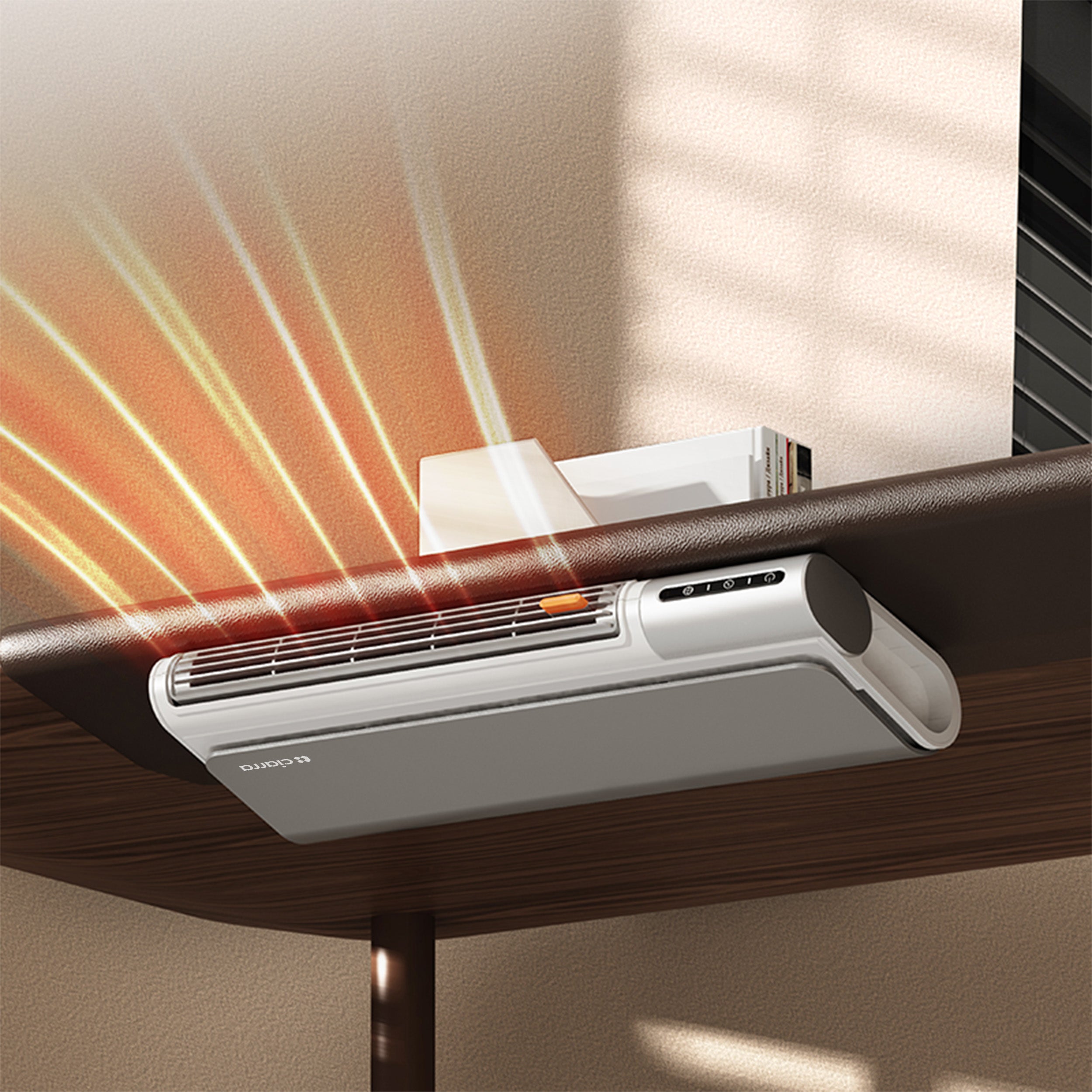 CIARRA Radiateur soufflant électrique mobile 400W Chauffage PTC 3 Niveaux Ventilation Minuterie 6h CBHCF516-W - 4