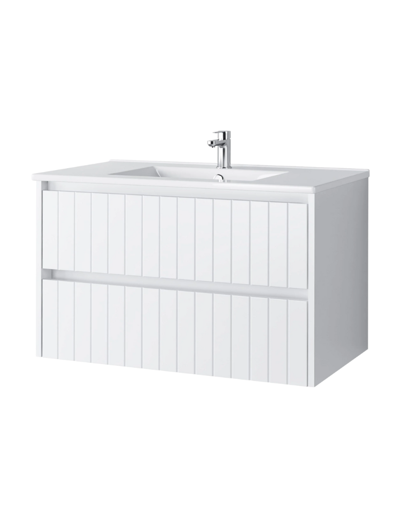 Zestaw szafka łazienkowa z umywalką ceramiczną Uptrend MELITO 80 Ideal Biały Mat 1 kpl.