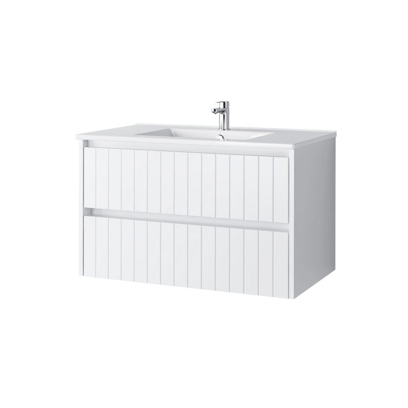 Zestaw szafka łazienkowa z umywalką ceramiczną Uptrend MELITO 80 Ideal Biały Mat 1 kpl.