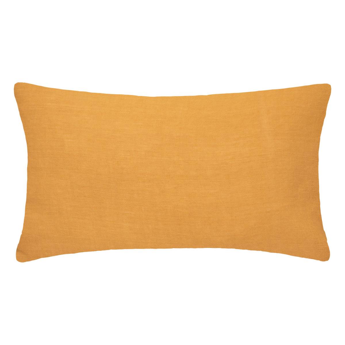 Atmosphera - funda de almohada linah amarillo ocre - lino lavado 50x70 cm