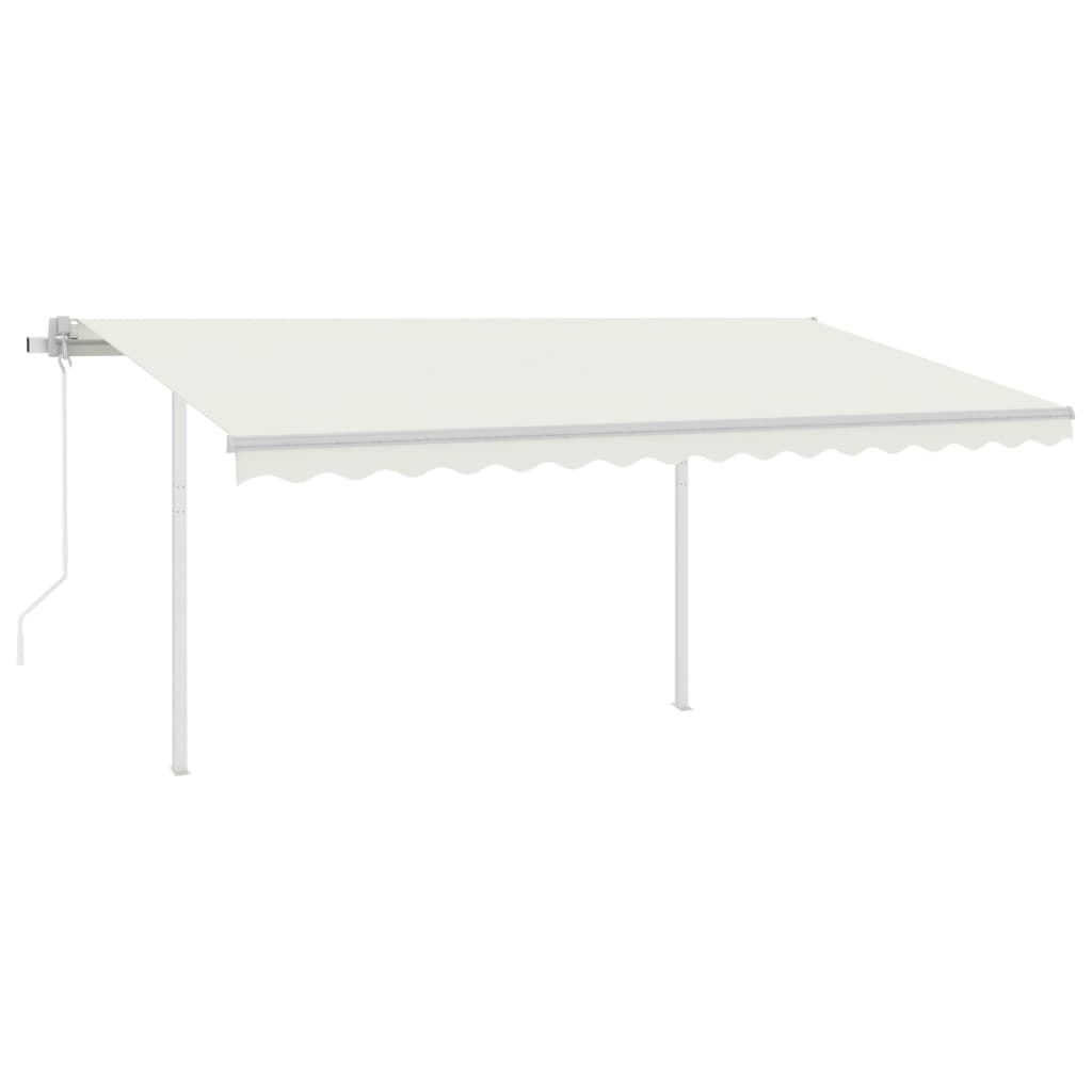 Tenda automatica con sensore vento LED 4,5x3 Crema