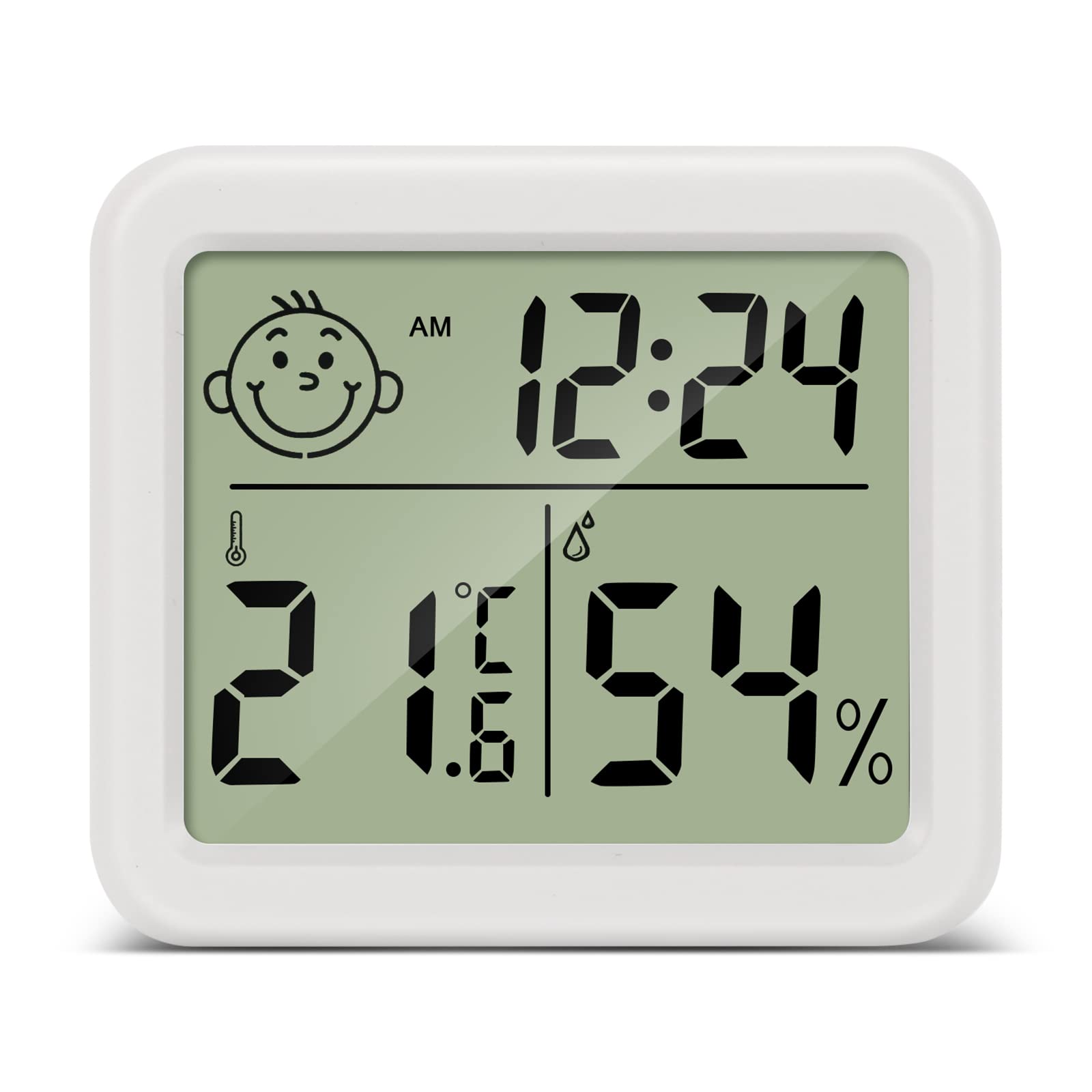 Termometr pokojowy LCD, termometr-higrometr cyfrowy do pomiaru temperatury i wilgotności w salonie, magazynie, pokoju dziecięcym, garderobie