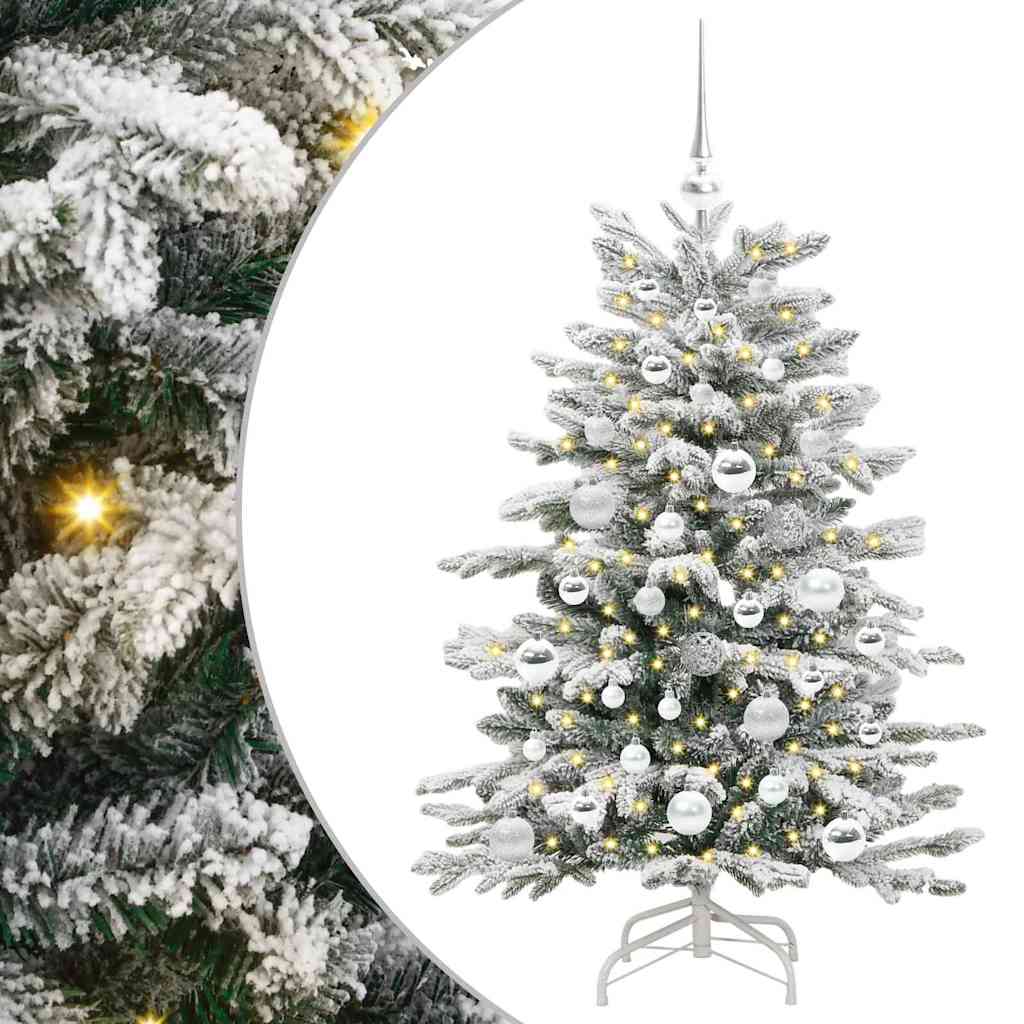 Sztuczna choinka z zawiasami Biały 120 cm PE i PVC