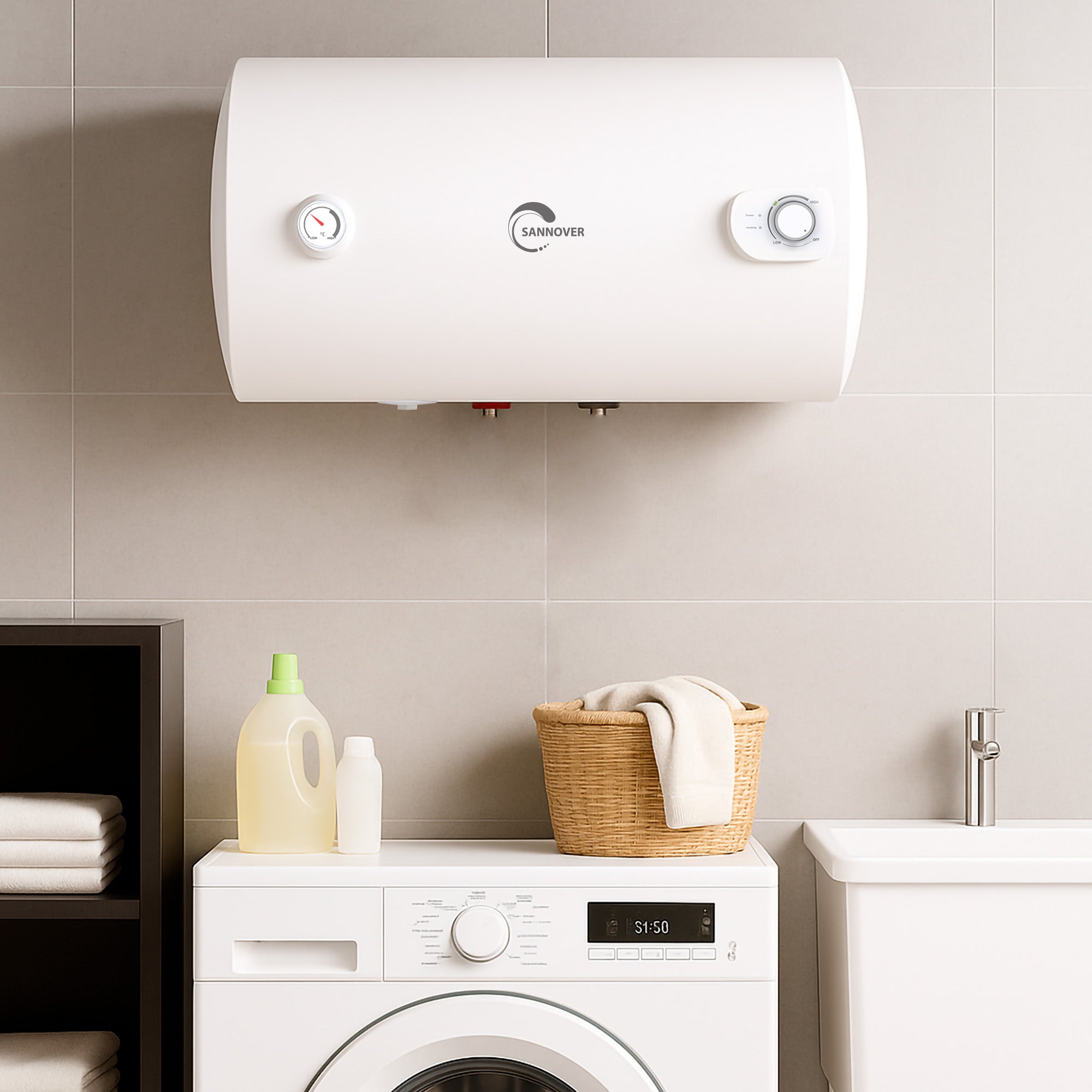 Termoacumulador de parede Horizontal Bypso Sannover 80 L - 3