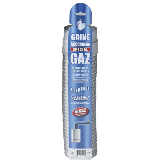 Ten - Gaine accordéon gaz 125/131 extensible aluminium - 015125