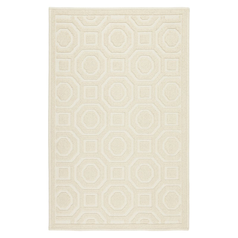 Dywanik łazienkowy Lino 60x90 cm bawełna egipska geometryczny beżowy