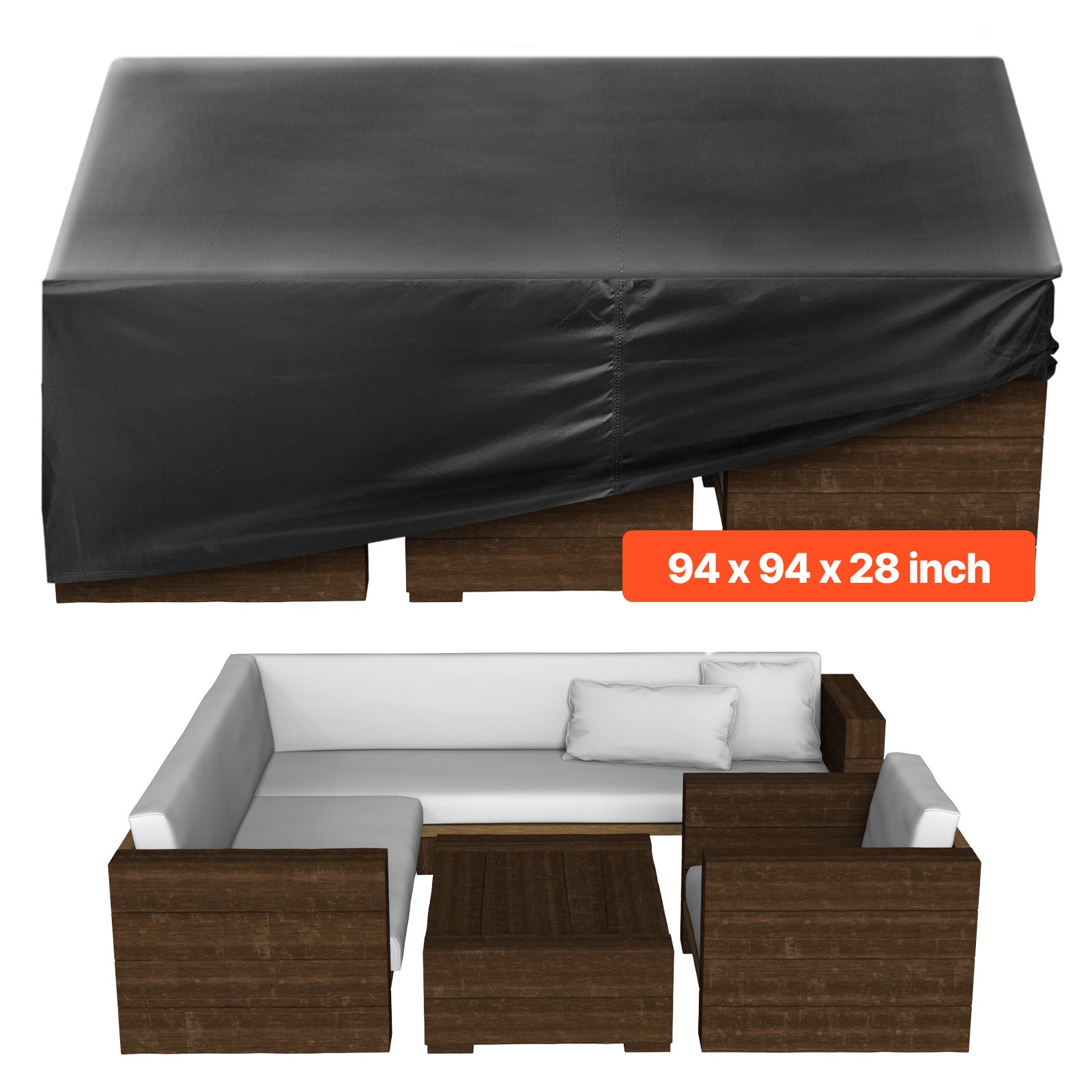 Pokrowiec na meble ogrodowe 420D wodoodporny 239x239x71cm VEVOR