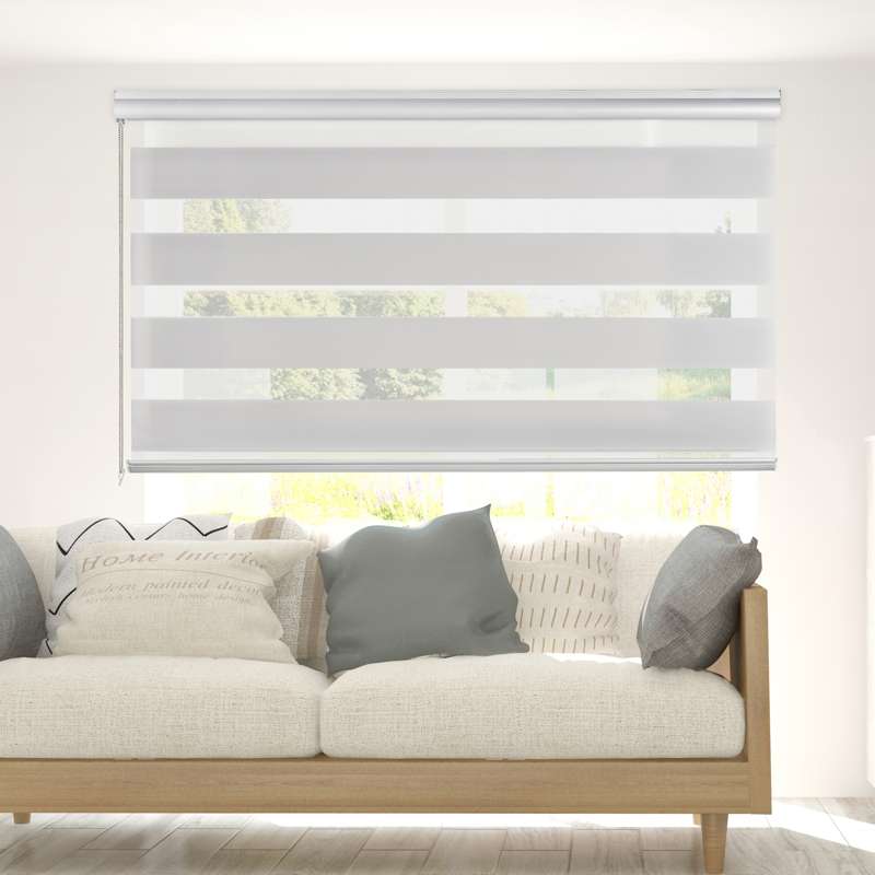 Tenda a Rullo giorno / notte Premium Con Finiture premium Grigiochiaro 60x250 cm - 8