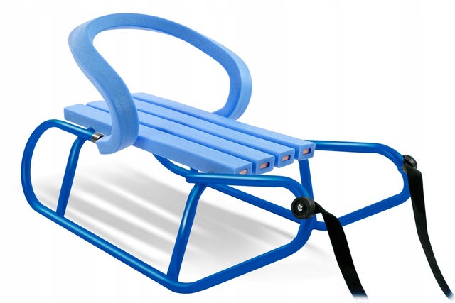 Sanki dla dzieci z pianki Baby Niebiesko granatowe z oparciem Corciano