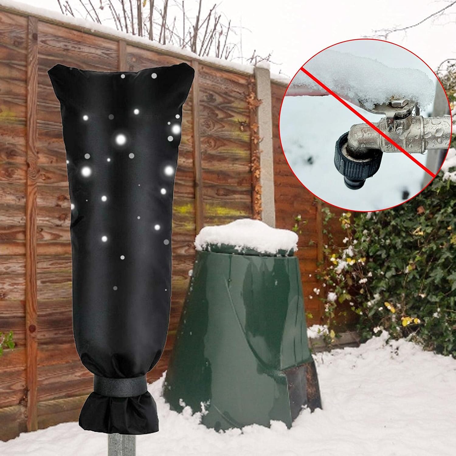Coperture Isolanti Per Rubinetto Da Giardino (2 Pezzi) – Protezione Antigelo Invernale In Oxford 210D Con Striscia Riflettente E Fissaggio Regolabile
