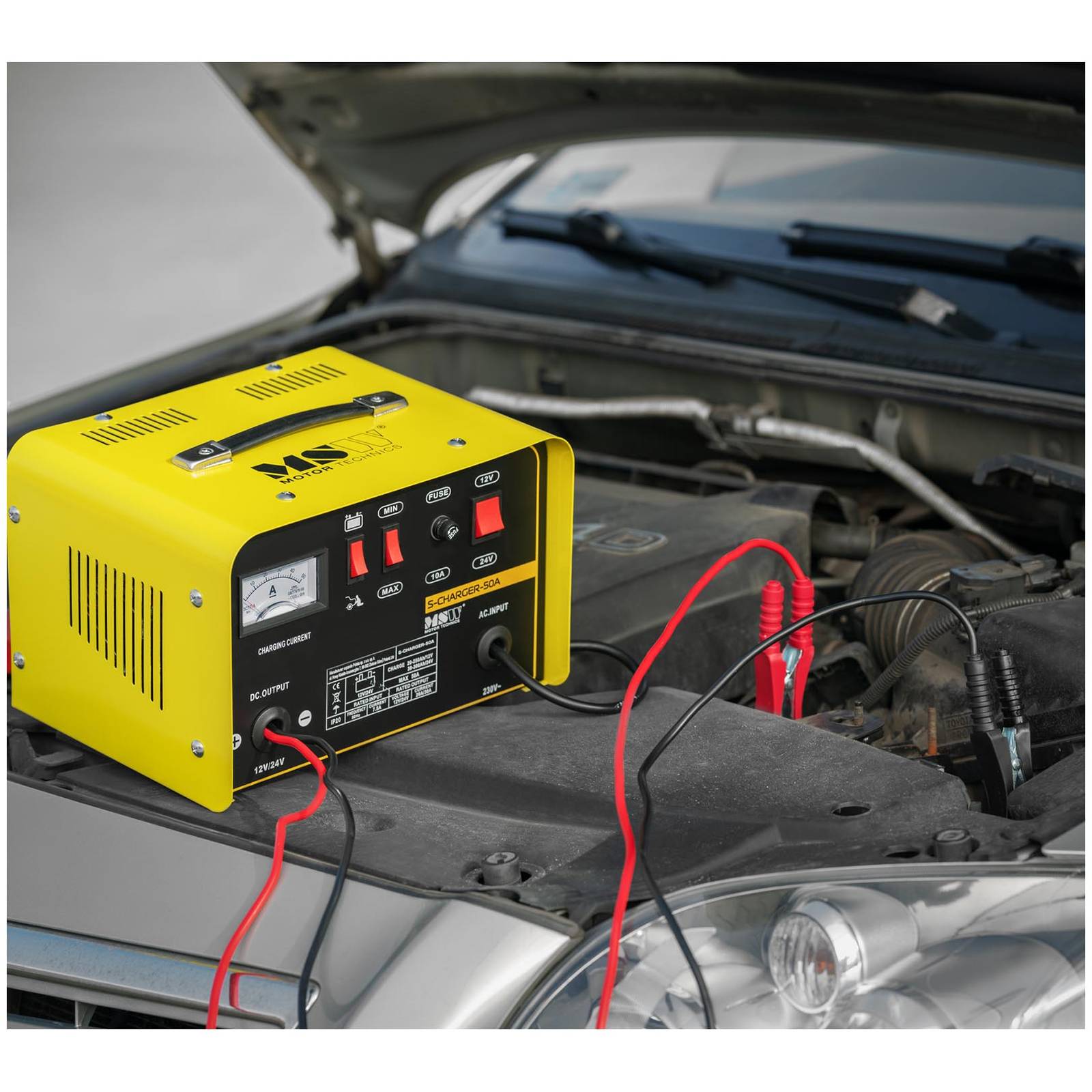 Caricabatterie Per Auto Avviatore 12/24V Per Batterie Al Piombo Fino A 20-300 Ah - 3