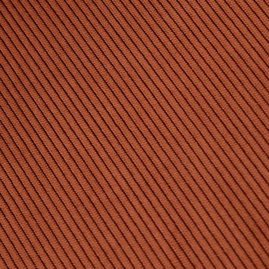 Lot de 2 tabourets de bar modernes IRIS velours côtelé terracotta 65cm - 8