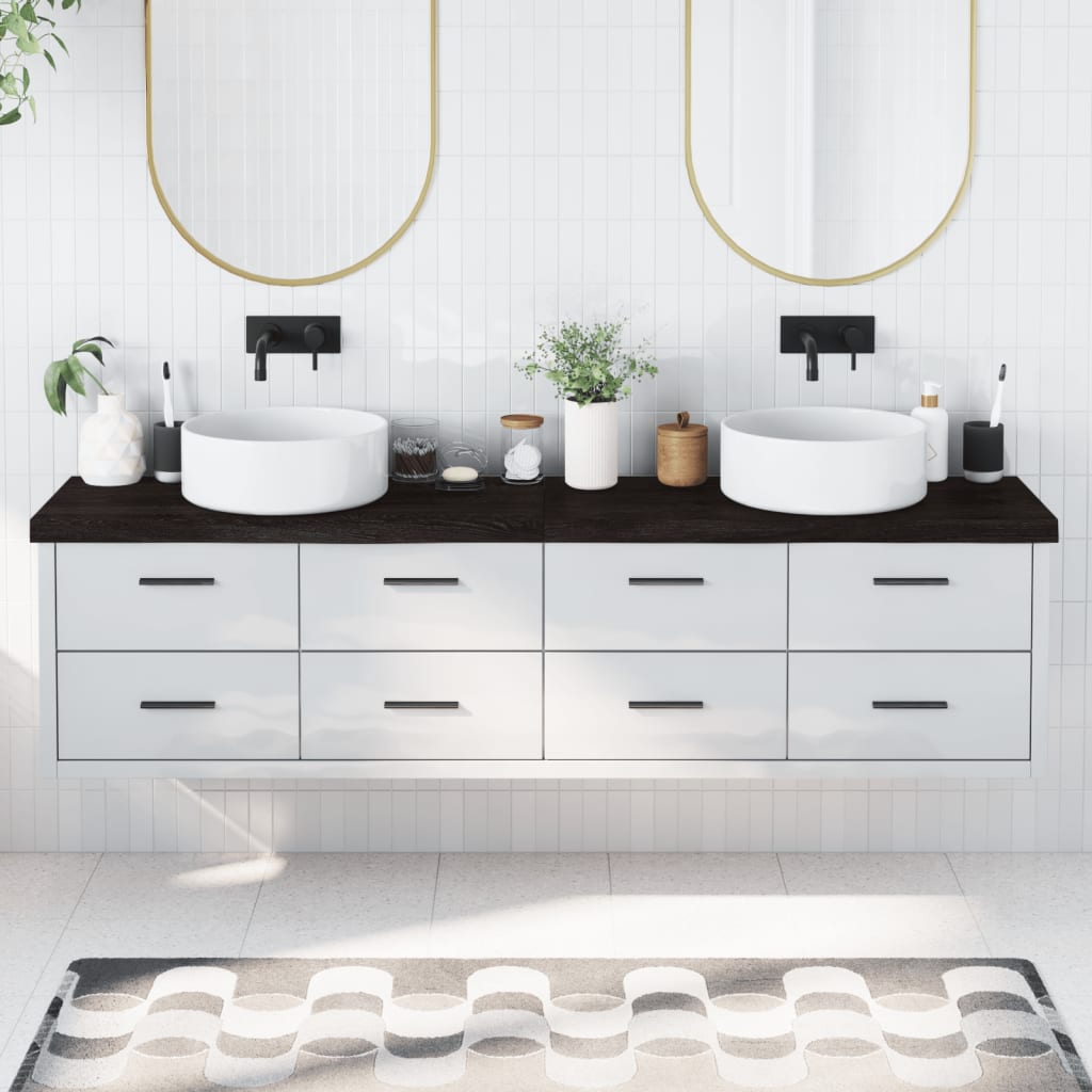 Set 5 Pezzi Accessori per il Bagno in Legno di Bambù è Pvc,con Cestino,Dispenser di Sapone,Portasaponetta,Portaspazzolin,Bicchiere(79-EV25-665V) | Leroy Merlin