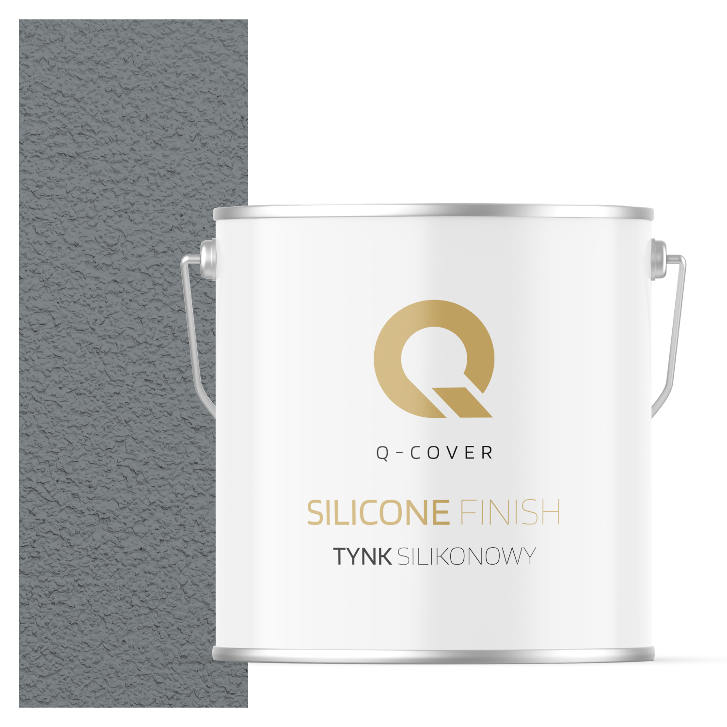 Tynk Silikonowy Elewacyjny Baranek 1.00mm Q-Cover Szaroniebieski ciemny F255 7KG