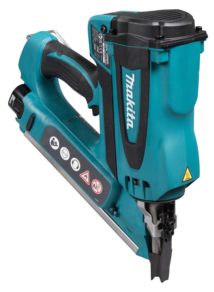 Cloueur Autonome à Gaz MAKITA GN900SE 7,2V - Sans Fil Avec 2 Batteries Et Chargeur - Idéal Finition
