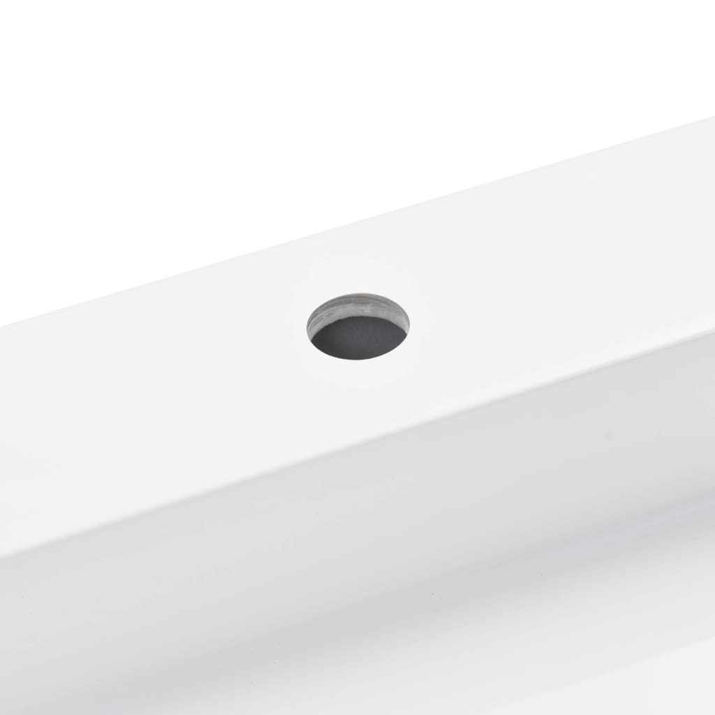 Maison Exclusive - Lavandino 120x46x11 cm Blocco in Marmo/Minerale Bianco - 9