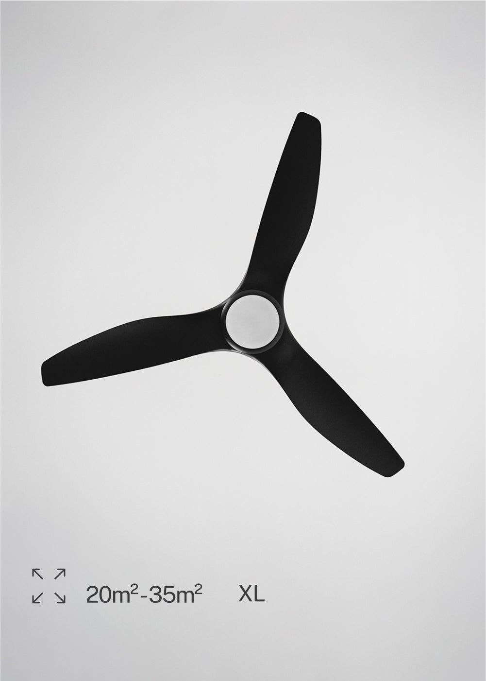 UPWIND SAIL - Ventilateur de Plafond 90W Silencieux XL Ø163 cm - Avec Lumière et Sans WIFI - 5