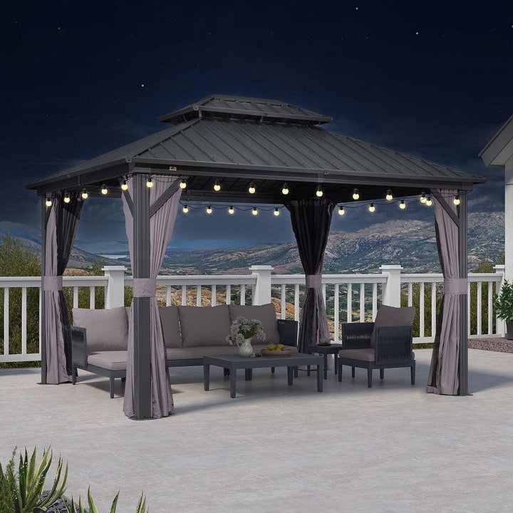 Purple Leaf Gazebo De Jardin Extérieur Modèle Basique 3 x 3,65 m, Cadre ...